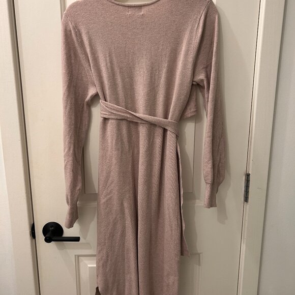 Isabel Maternity Long Sleeve Tie-Front Maternity Sweater Dress - Picture 3 of 4